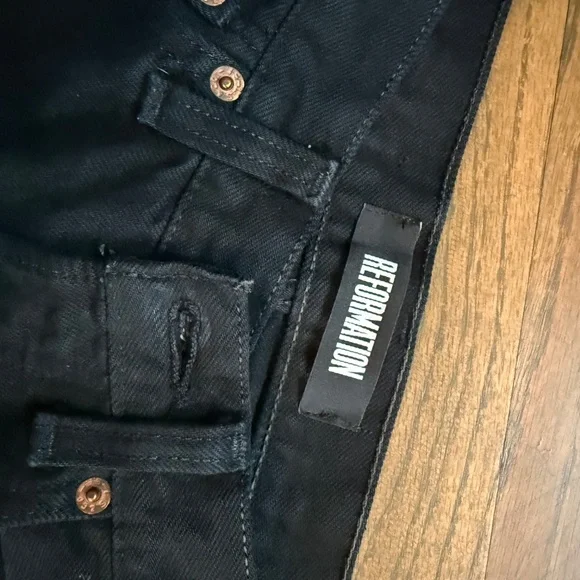 Reformation Jeans Black Size 24 - Picture 2 of 3